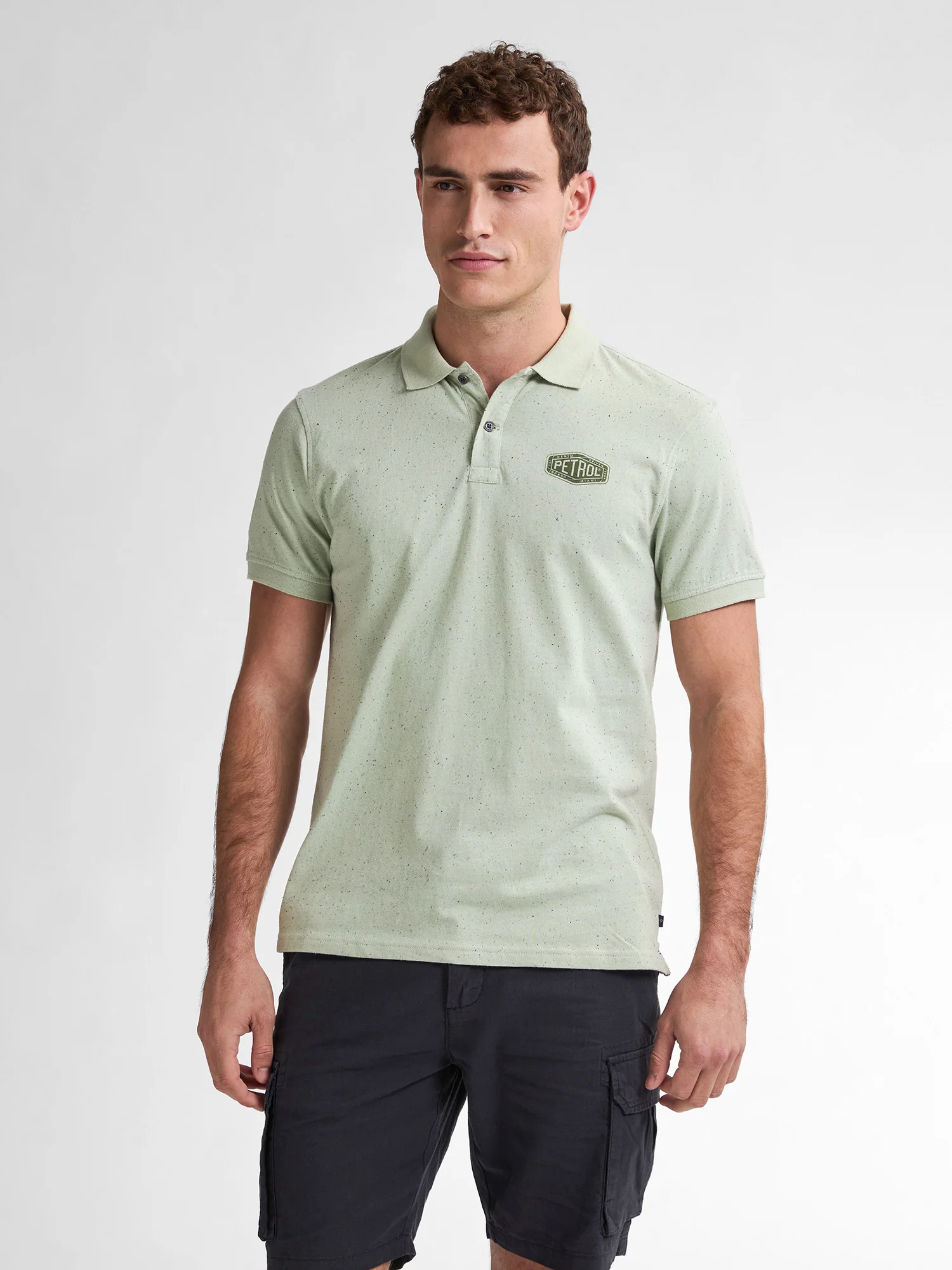 Petrol Industries Heren polo m-1050-pol903 6173 desert sage