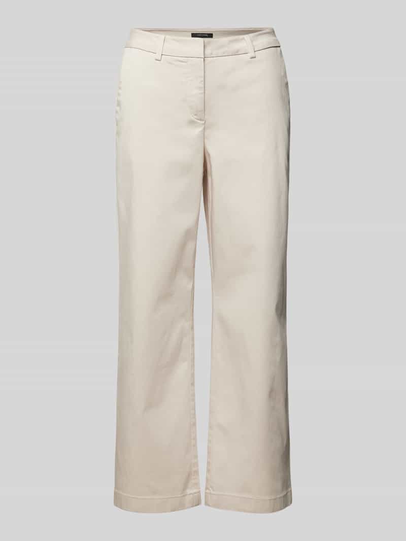 Comma Stoffen broek met uitlopende pijpen en stretch