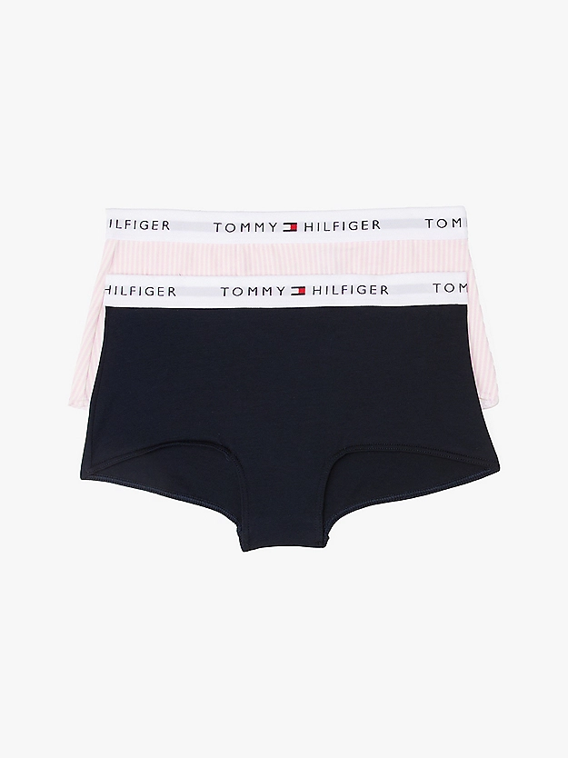 Tommy Hilfiger 2-pak meisjes Hipster - Roze streep - Katoenen meisjes onderbroeken