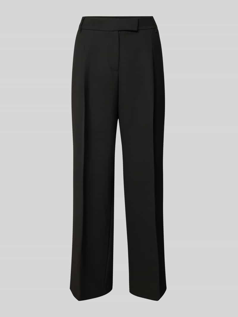 S.Oliver BLACK LABEL Relaxed fit pantalon van viscosemix met persplooien
