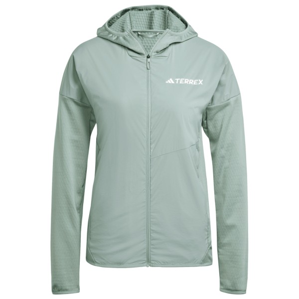 adidas Terrex - Women's Xploric Wind Lt. Hooded Fleecejacket - Windjack, turkoois/grijs