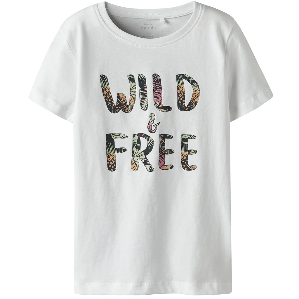 nameit-collectie Name It-collectie T-shirt Vanaya (bright white wild&free)