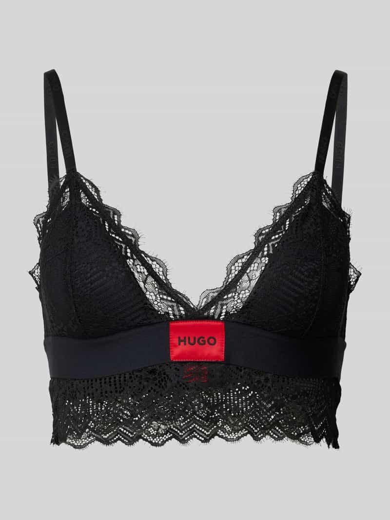 HUGO underwear Beugelloze-bh TRIANGLE RL LACE met hugo-label aan de tailleband