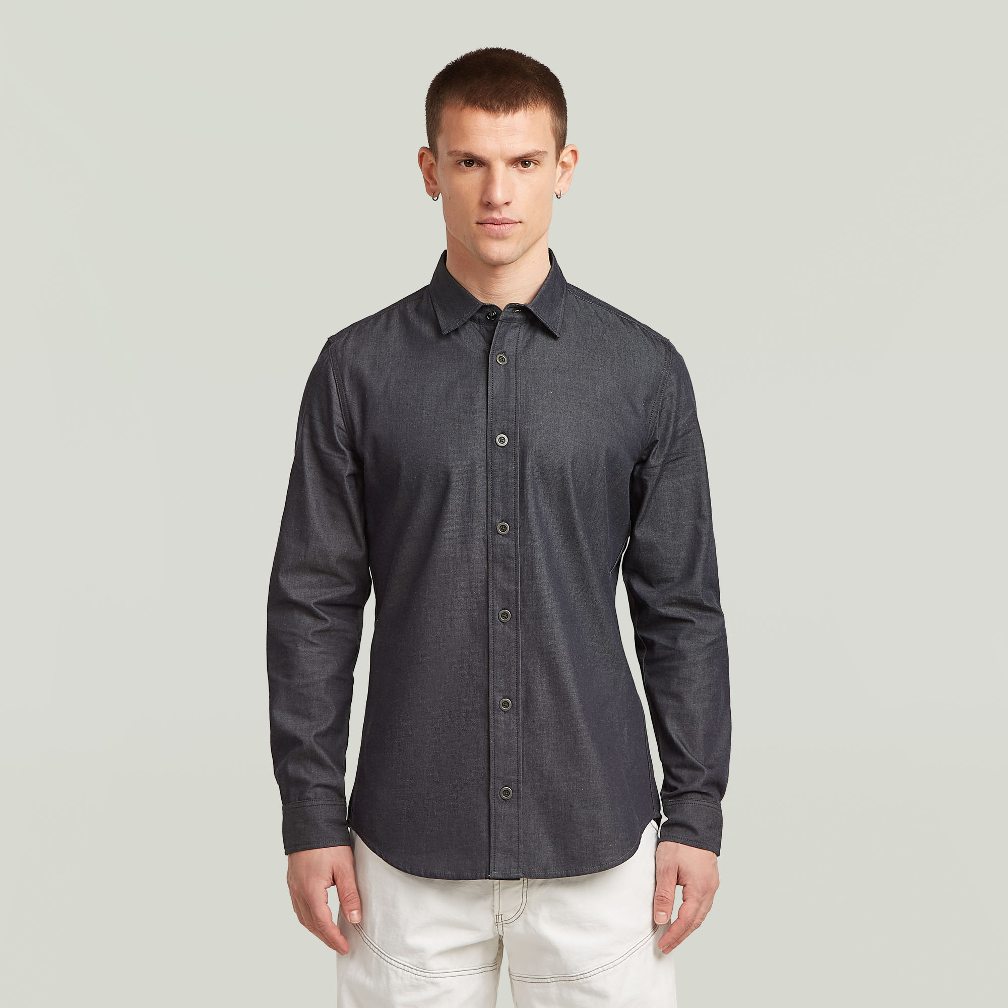 G-Star RAW Clean Slim Shirt - Donkerblauw - Heren