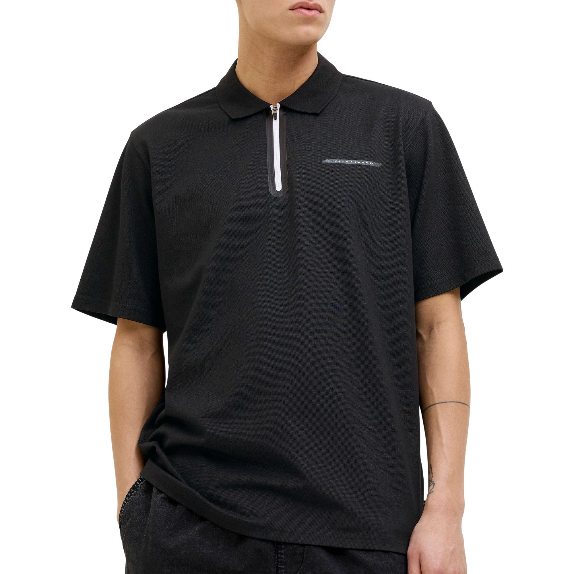 Jack & Jones Core Fusion Pique Zip Polo Heren