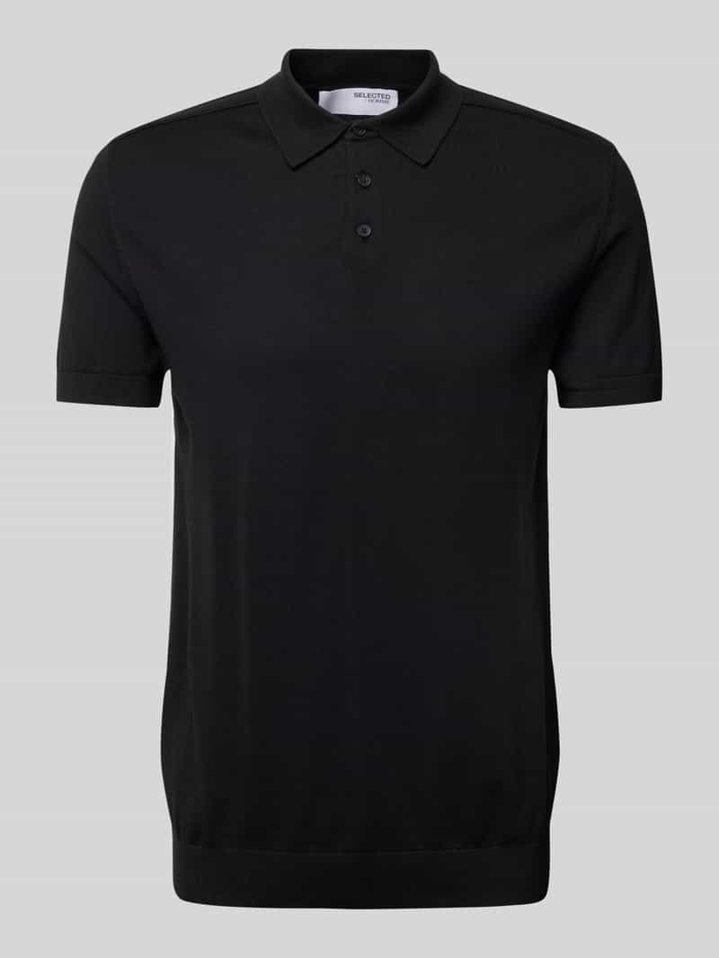 SELECTED HOMME Poloshirt SLHBERG SS KNIT POLO NOOS