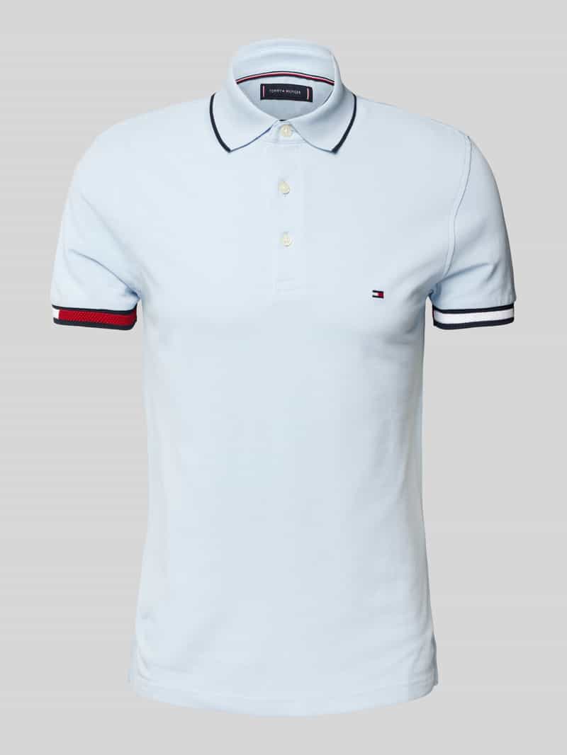 Tommy Hilfiger Slim fit poloshirt van een mix van katoen en elastaan