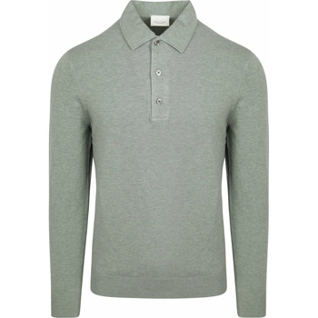 Sweater Profuomo Longsleeve Poloshirt Luxury Basic Groen