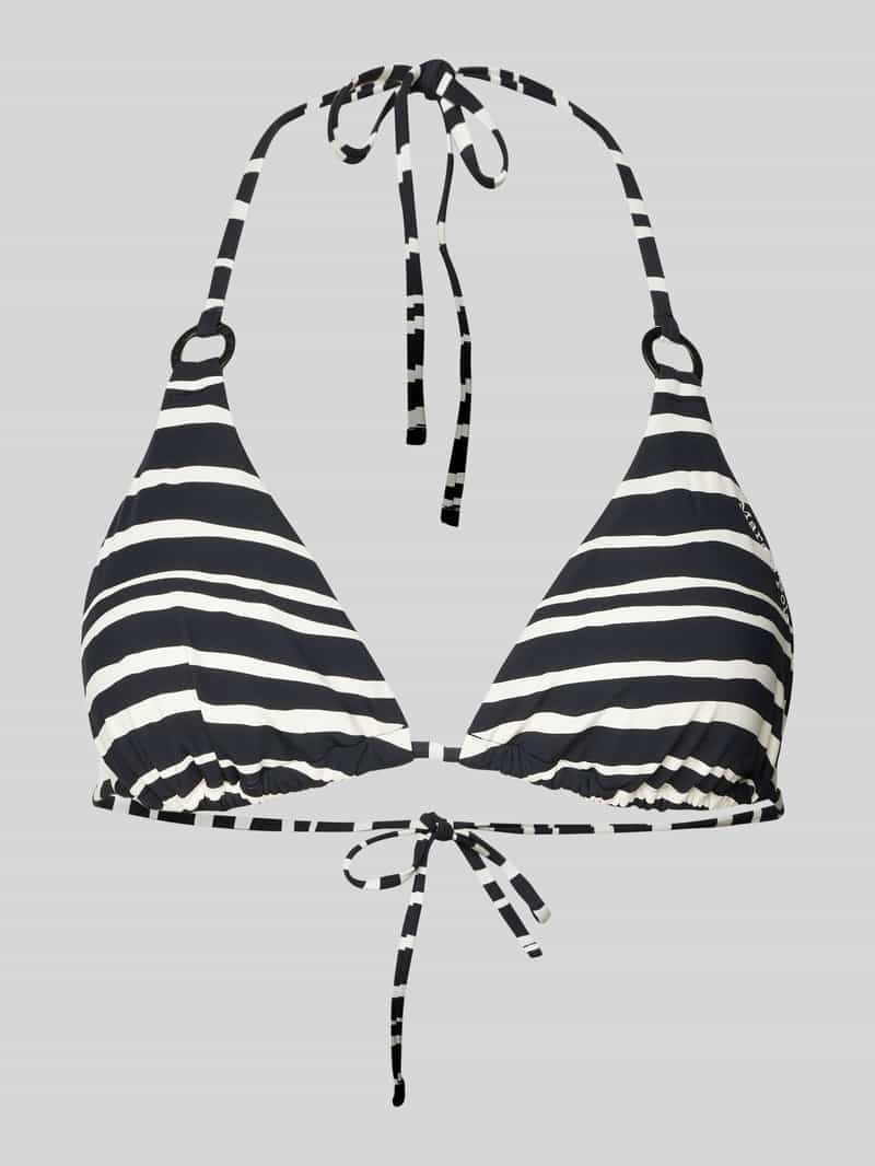 Marc O'Polo Triangel-bikinitop Summer Blacks met decoratieve ringdetails