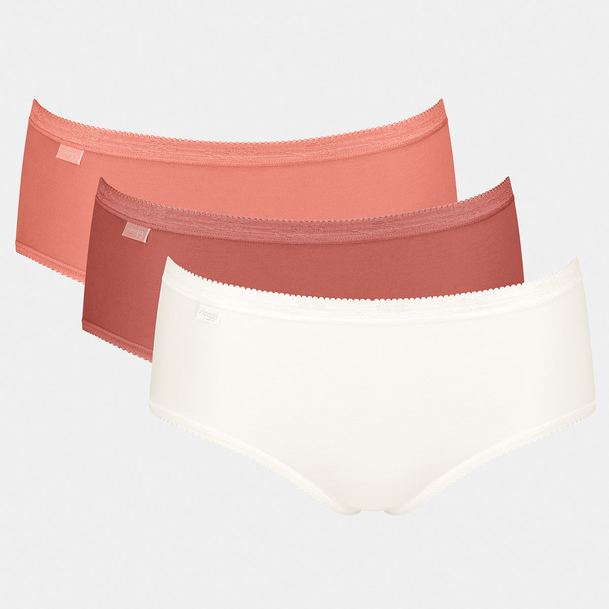 Sloggi Basic+ MIDI C3P 3-pack midi slip, multicolour