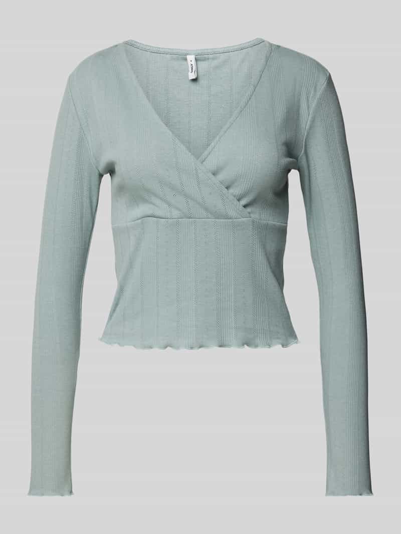 Only Slim fit shirt met lange mouwen van katoenmix, model 'CARLOTTA'