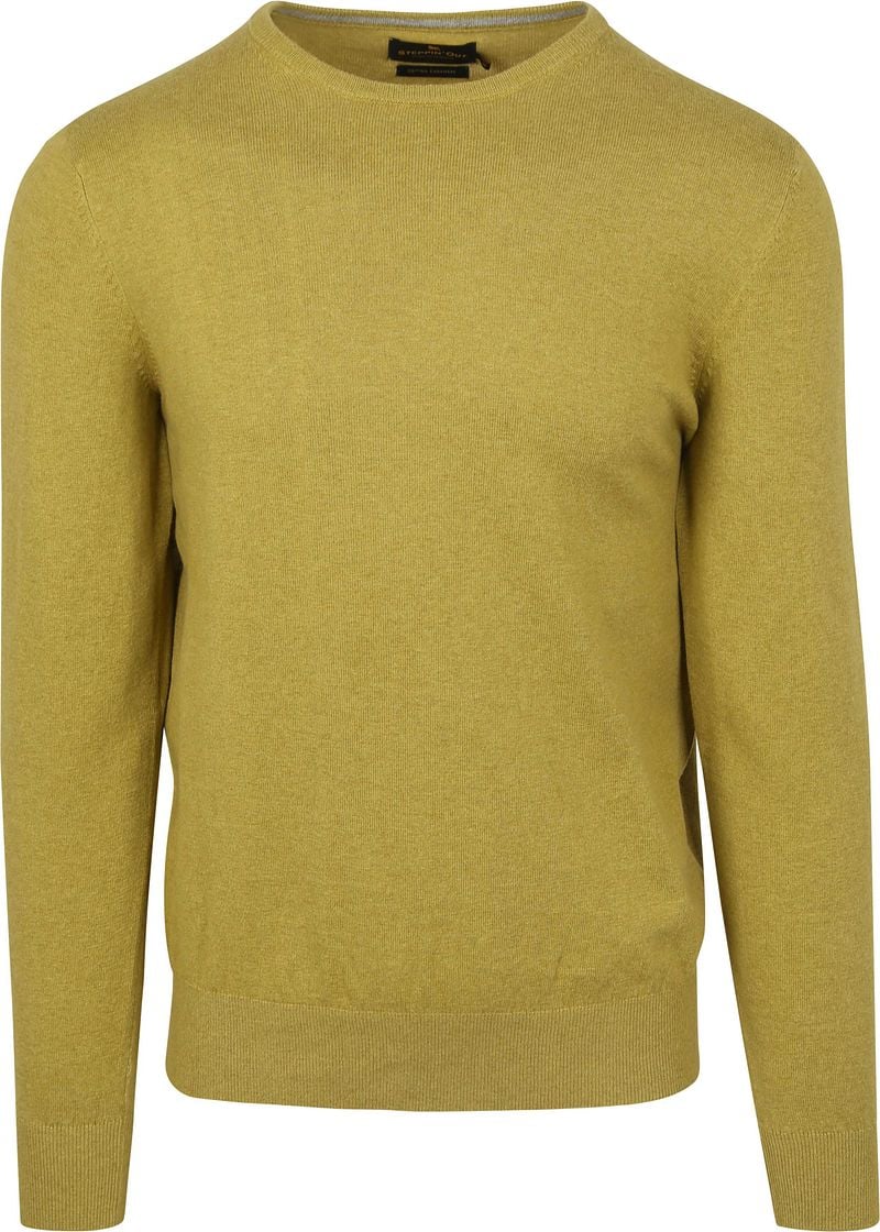 Steppin' Out Trui Cotton Cashmere Mosgroen