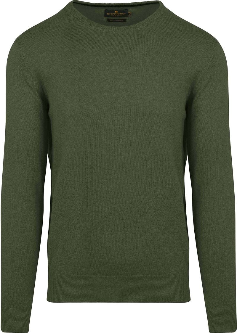 Steppin' Out Trui Cotton Cashmere Olijfgroen
