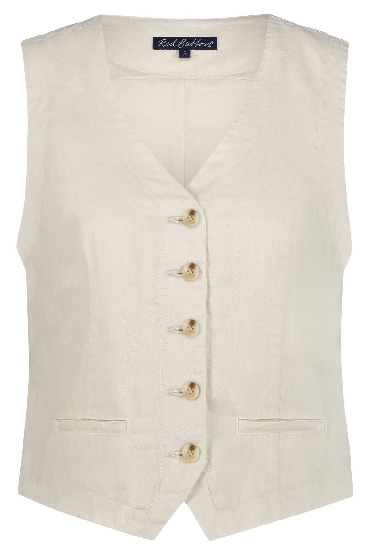 Red Button Gilet pearl