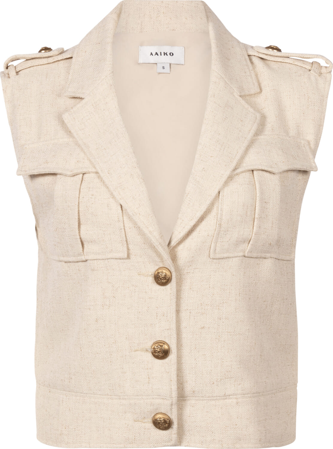 Aaiko Gilet Lynette Beige dames