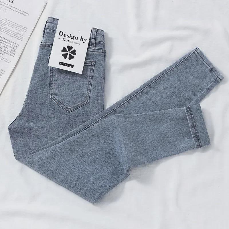 VantaGoods Skinny jeans met hoge taille voor vrouwelijke studenten (herfst 2020) - Slim fit, trendy potloodmodel met negen punten 29