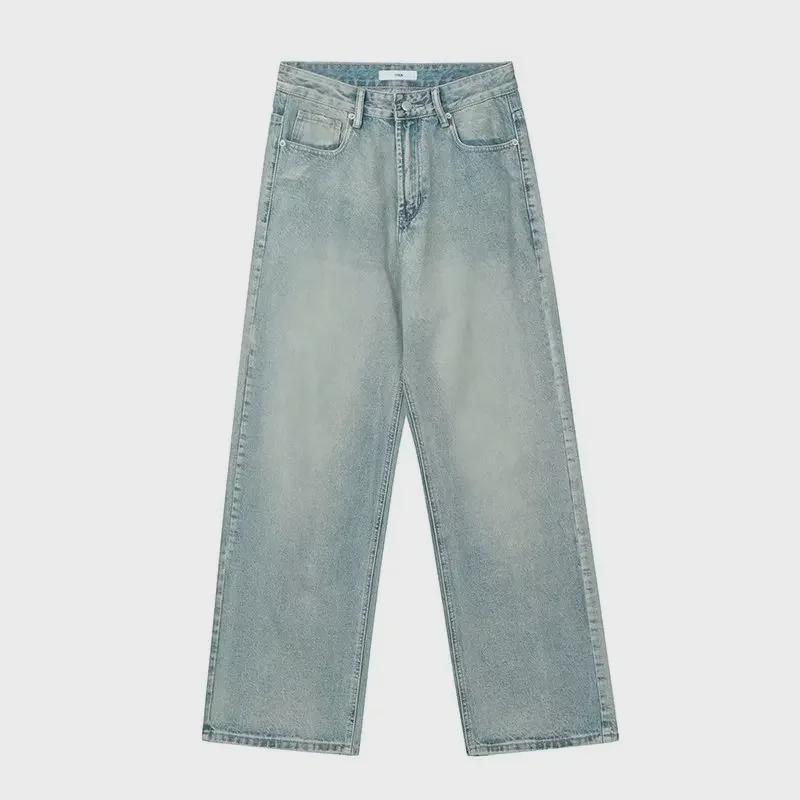 VantaGoods Heren Retro Washed Lichtblauwe Rechte Broek 2XL blauw