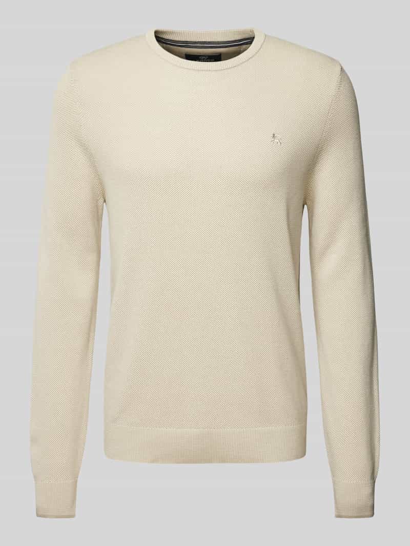 Lerros Gebreide pullover met labelstitching