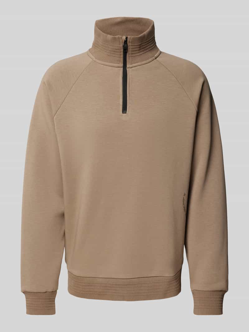BOSS Green Sweatshirt met schipperskraag, model 'Saggel'