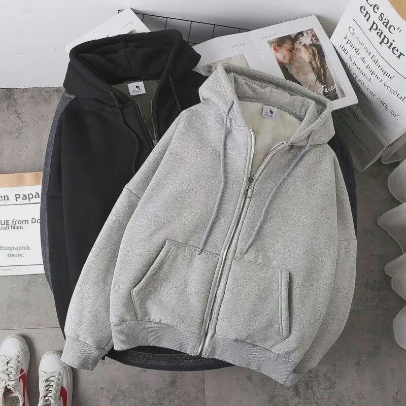 VantaGoods Heren sweatshirt met rits in Japanse stijl, trendy Hong Kong herfstvest, los Koreaans casual jack M