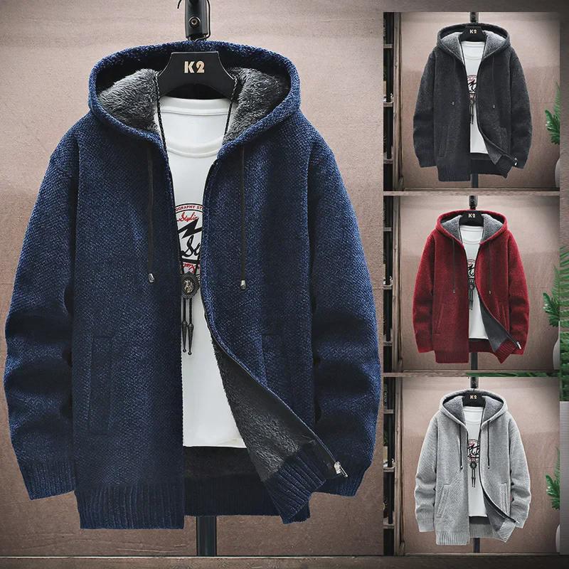 VantaGoods Comfortabele capuchontrui voor heren in Koreaanse stijl: Warm, veelzijdig, fluweelzacht en verdikt voor herfst en winter