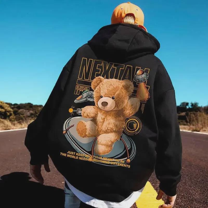 VantaGoods Oversized sweatshirt met capuchon voor heren - herfst/winterstijl, trendy dik fluwelen jack M