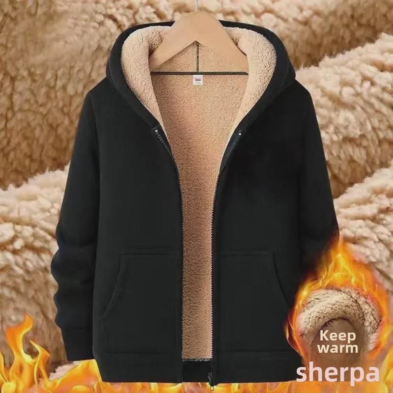 VantaGoods Heren Koreaanse stijl verdikte fleece capuchonjack 5XL (180-200)