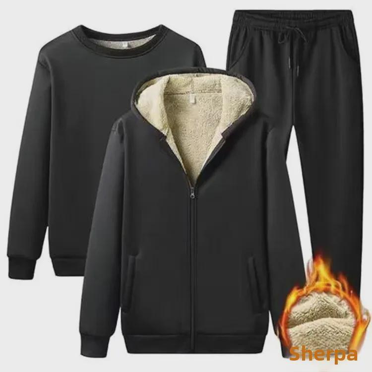 VantaGoods Unisex Winter Fleece-gevoerd Capuchon Cardigan - Warme, Trendy, Losse Fit Trui voor Mannen en Vrouwen 5XL [90-100 kg]