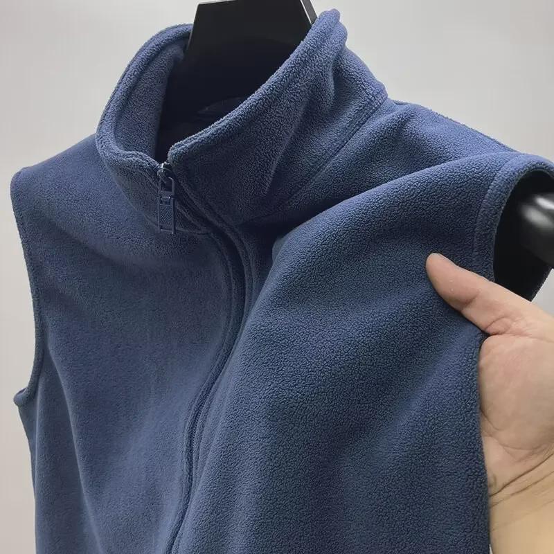 VantaGoods Herenvest in Japanse stijl van polarfleece - Casual lente- en herfstvest XL