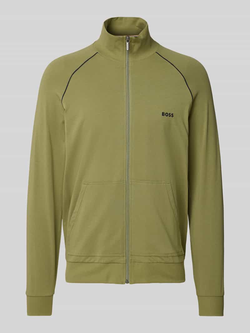 Boss Sweatjack met labelstitching, model 'Mix&Match'