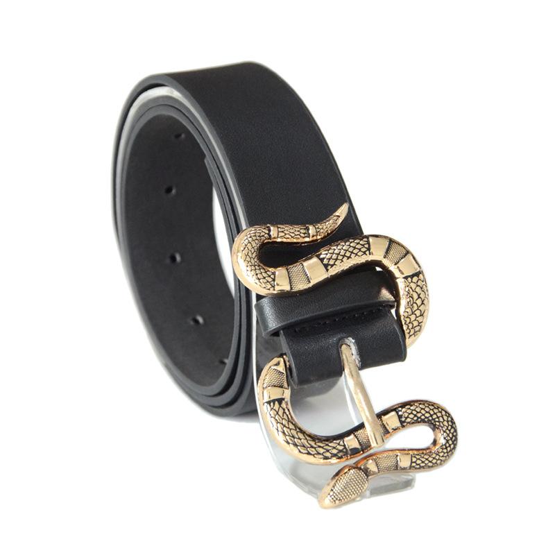 BC Clothing Leren riem met slangengesp Coole tailleband Punk Pu lederen riem Dameskleding Accessoires Luxe riem voor jeansjurk