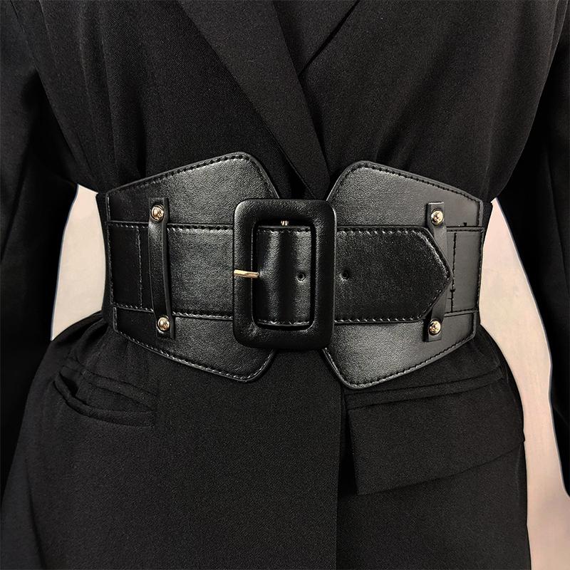 BC Clothing Brede stretch buikbanden vrouwelijke taille elastische zwarte korset riem jurk ontwerper riemen voor vrouwen rood bruin tailleband groot 74x7.5cm