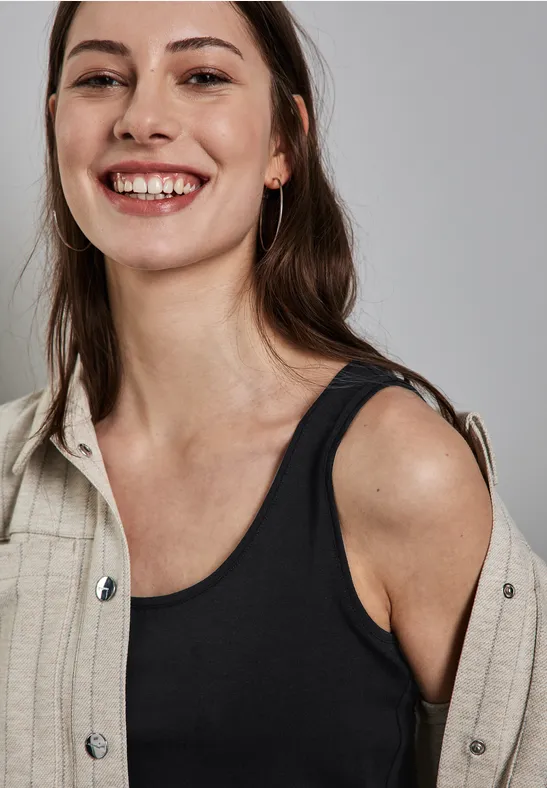 Street One Basic top in effen kleur
