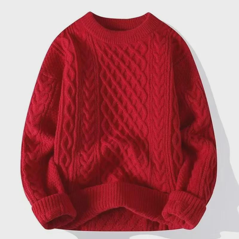 VantaGoods Heren Zodiac Jaar Rood Kabelgebreid Vest – Hoogwaardige Herfst/Winter Trui voor Koppels
