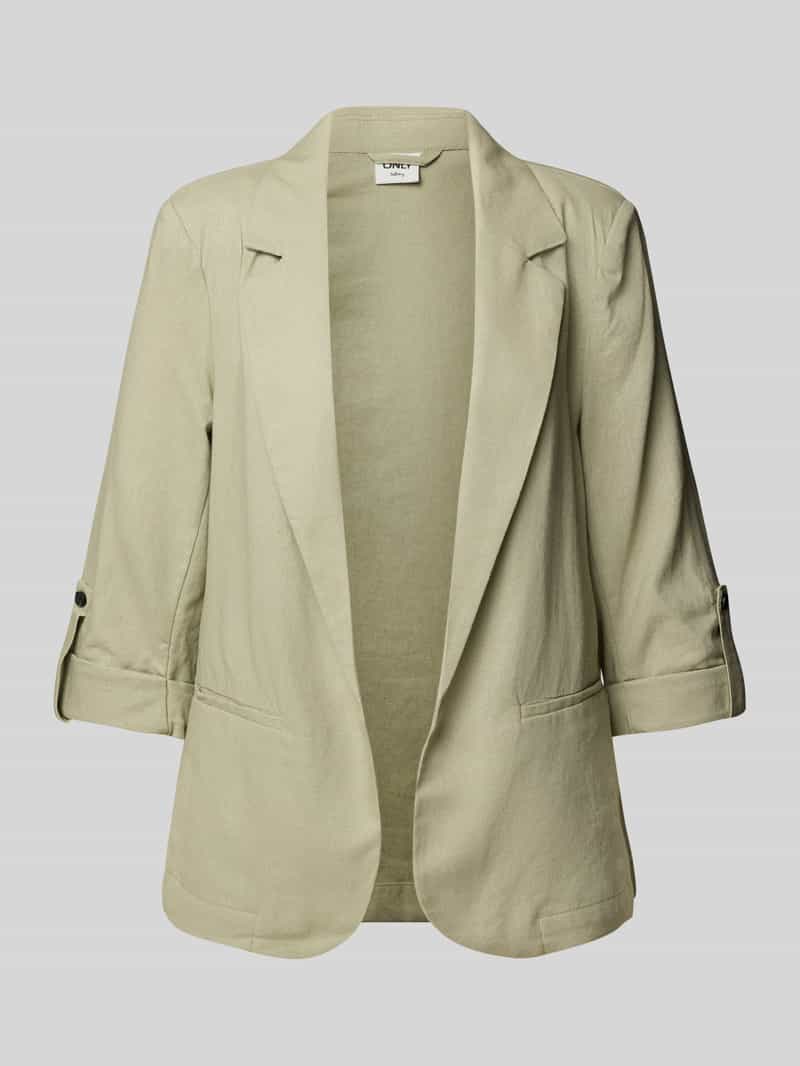 Only Loose fit blazer van een mix van viscose en linnen, model 'CARO'