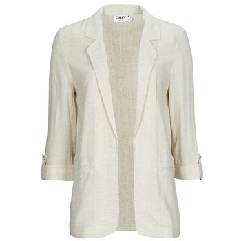 Only Lange blazer ONLSIESTA 3/4 OPEN LINEN BL BLAZER TLR