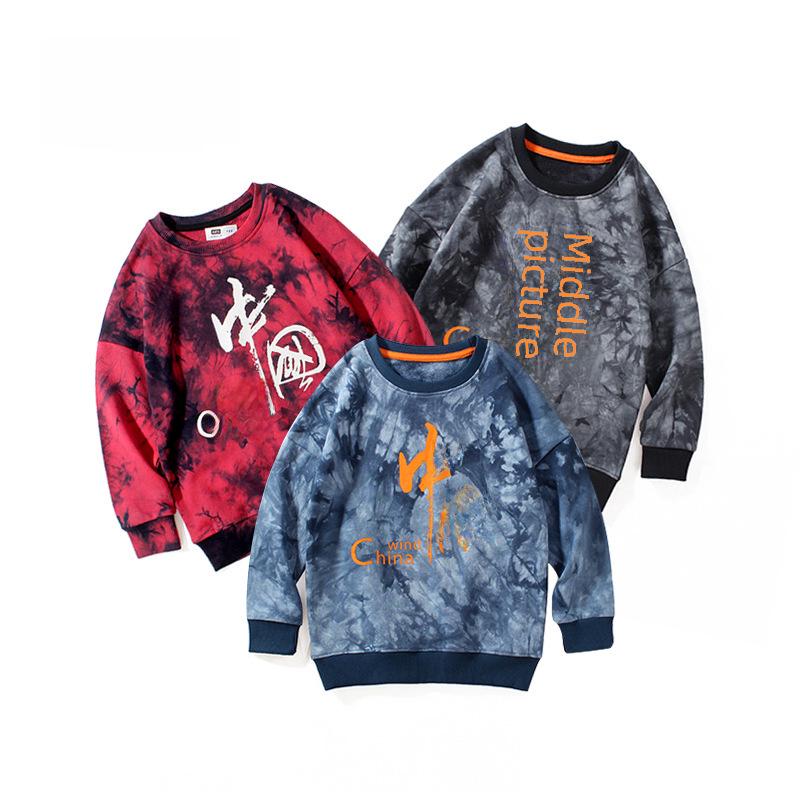 VantaGoods 2024 Lente Tie-Dye Terry Sweatshirt voor Jongens: Warm, trendy en comfortabel voor kinderen 160 cm