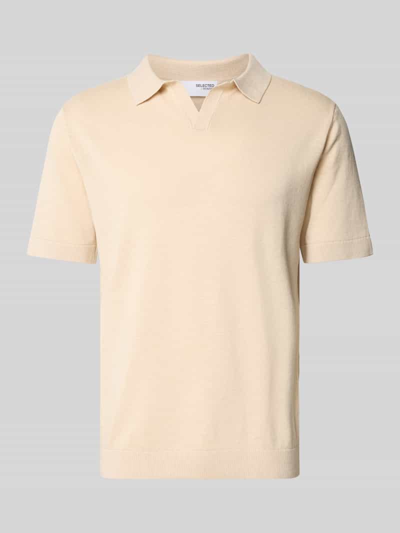 Selected Homme Poloshirt met V-hals, model 'MATTIS'