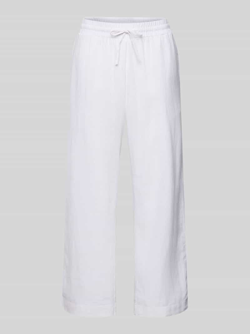 FREE/QUENT Straight leg linnen broek met steekzakken, model 'Lavea'