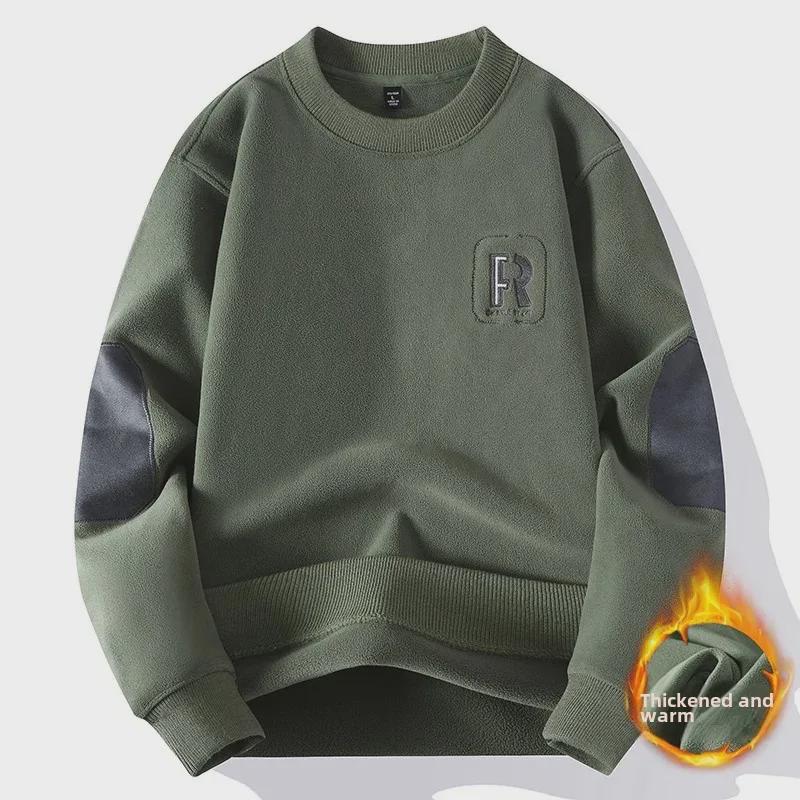 VantaGoods Heren Casual Plus Fluwelen Warme Pullover Trui L