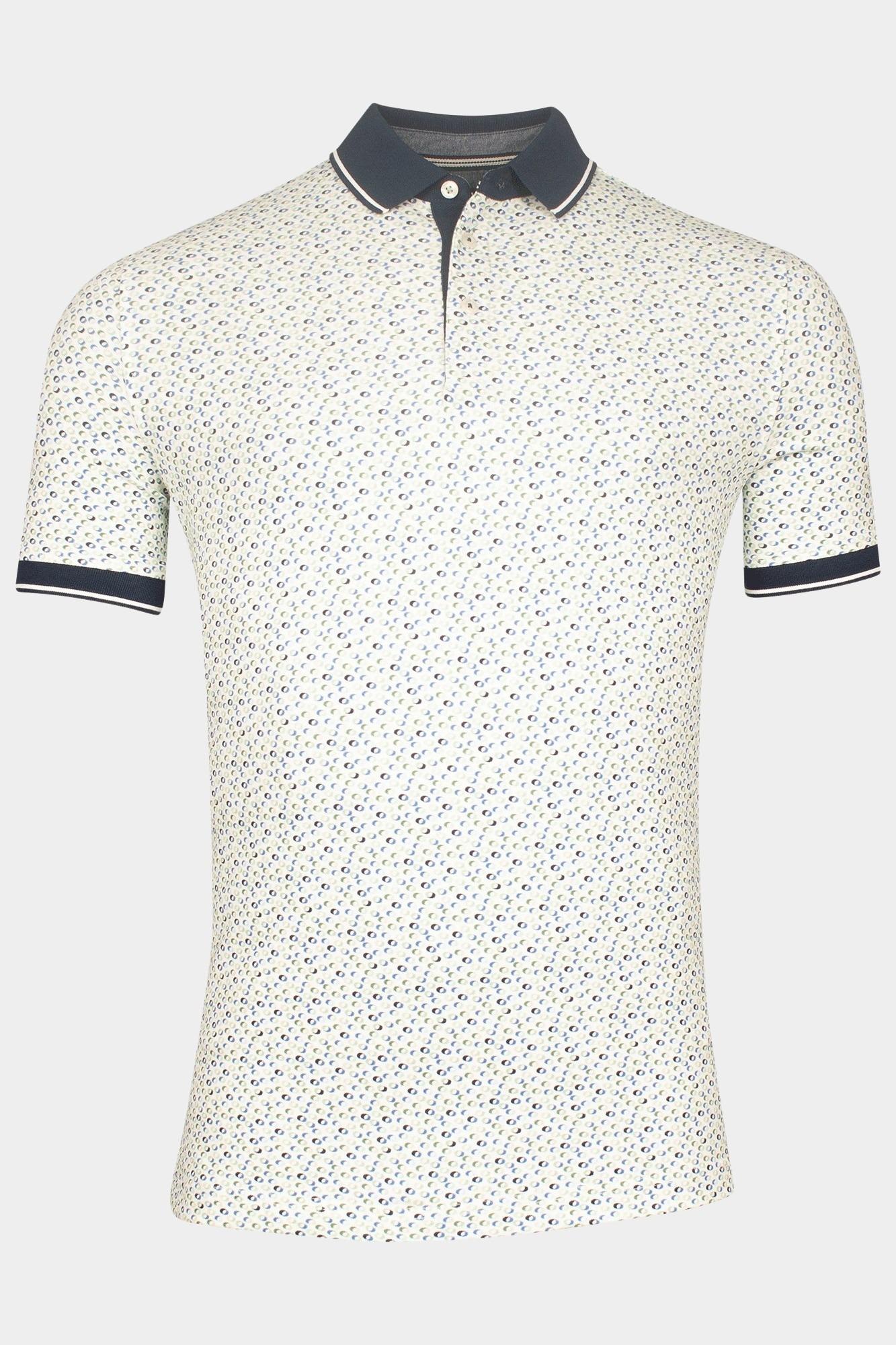Baileys Polo korte mouw poloshirt pique all over prin 515229/72