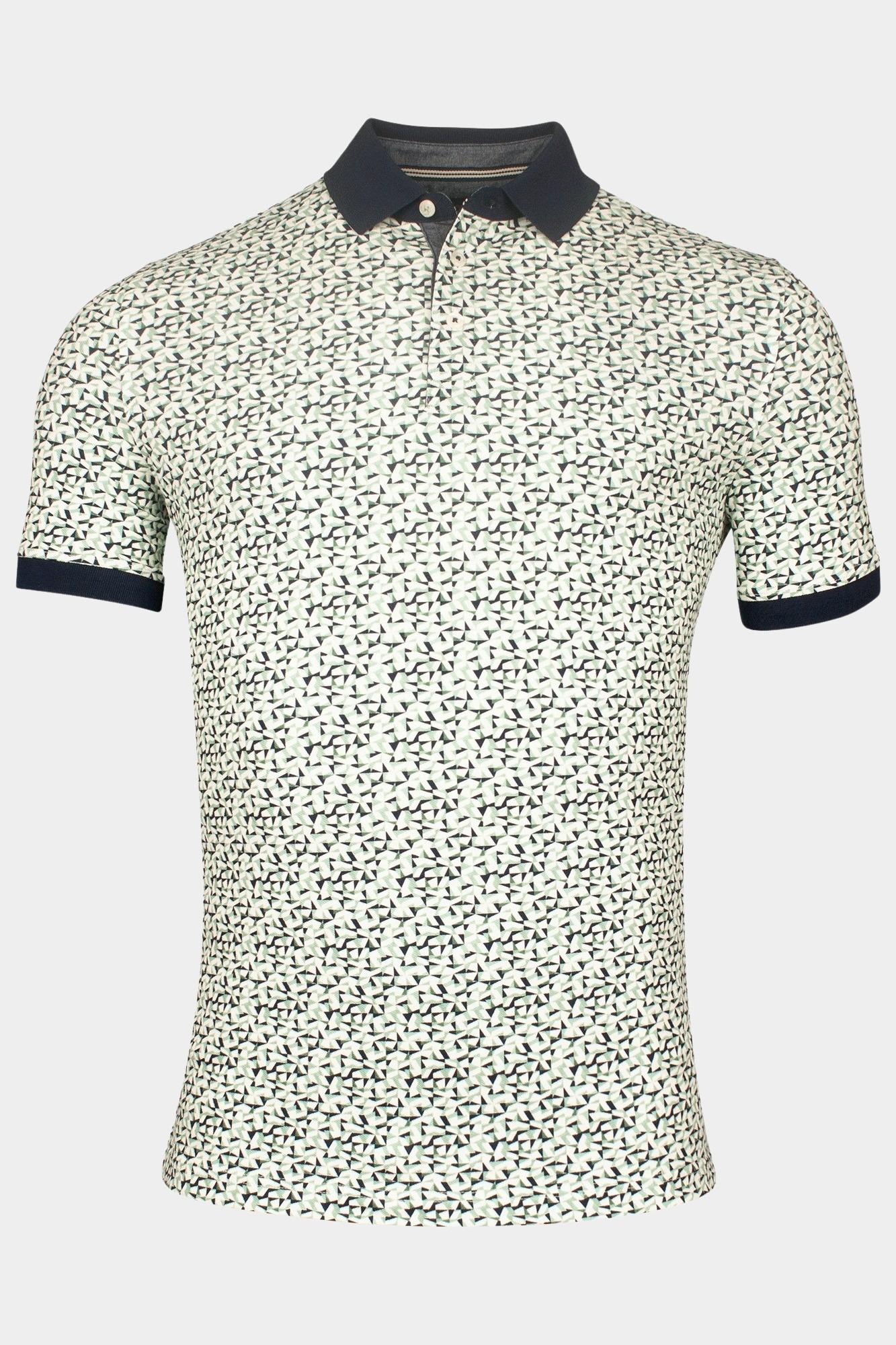 Baileys Polo korte mouw poloshirt pique with all over 515230/72