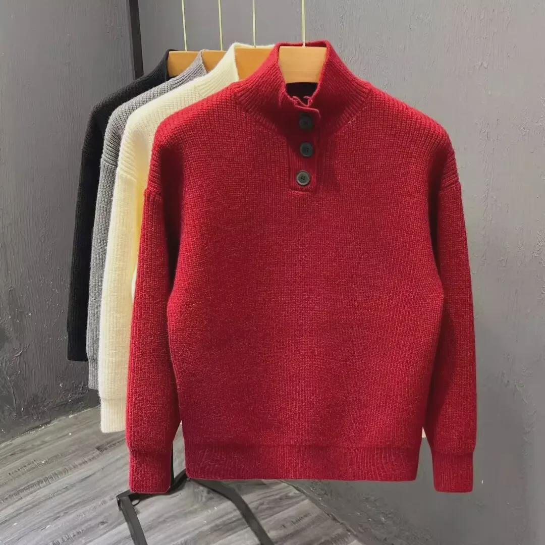 VantaGoods Heren opstaande kraag Koreaanse mode trui - Casual herfst/winter all-match hoge kraag lange mouw top M zwart