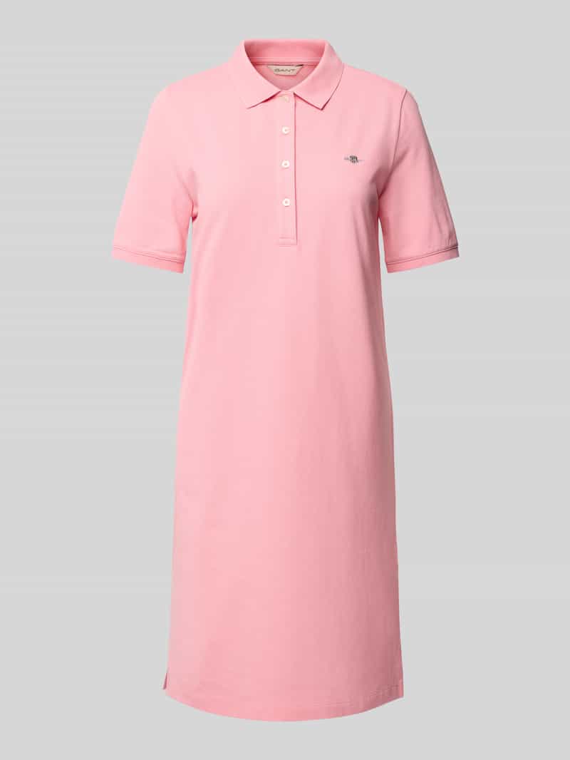 Gant Knielange polojurk met logostitching