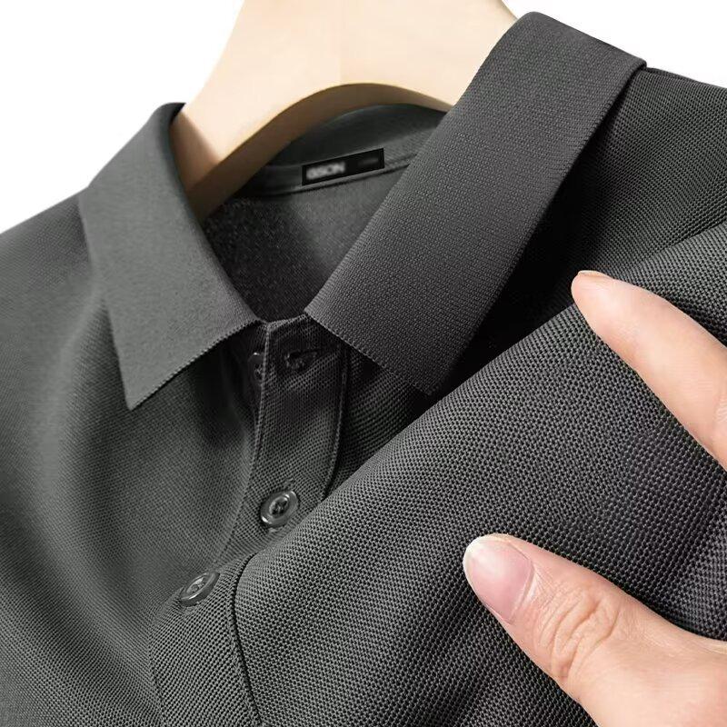 VantaGoods Heren 2024 Zomer Revers Polo: Kort mouw zakelijk casual T-shirt, veelzijdig voor de jeugd M donkergrijze kleur