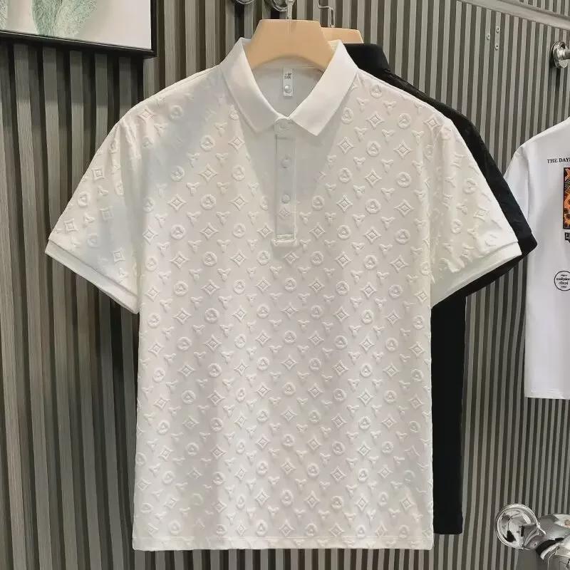 VantaGoods Trendy Koreaanse stijl slim fit poloshirt met korte mouwen voor heren 2XL zwart