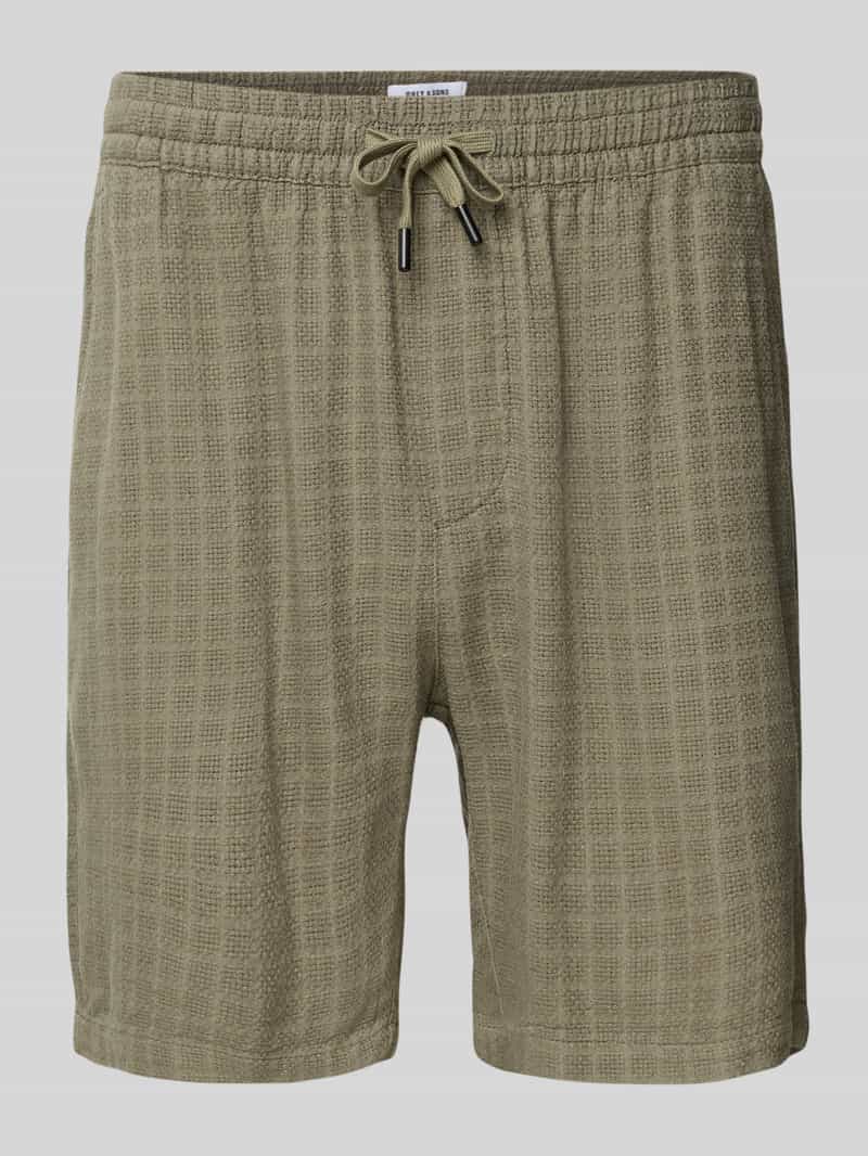 Only & Sons Loose fit korte broek met structuurmotief, model 'TEL'