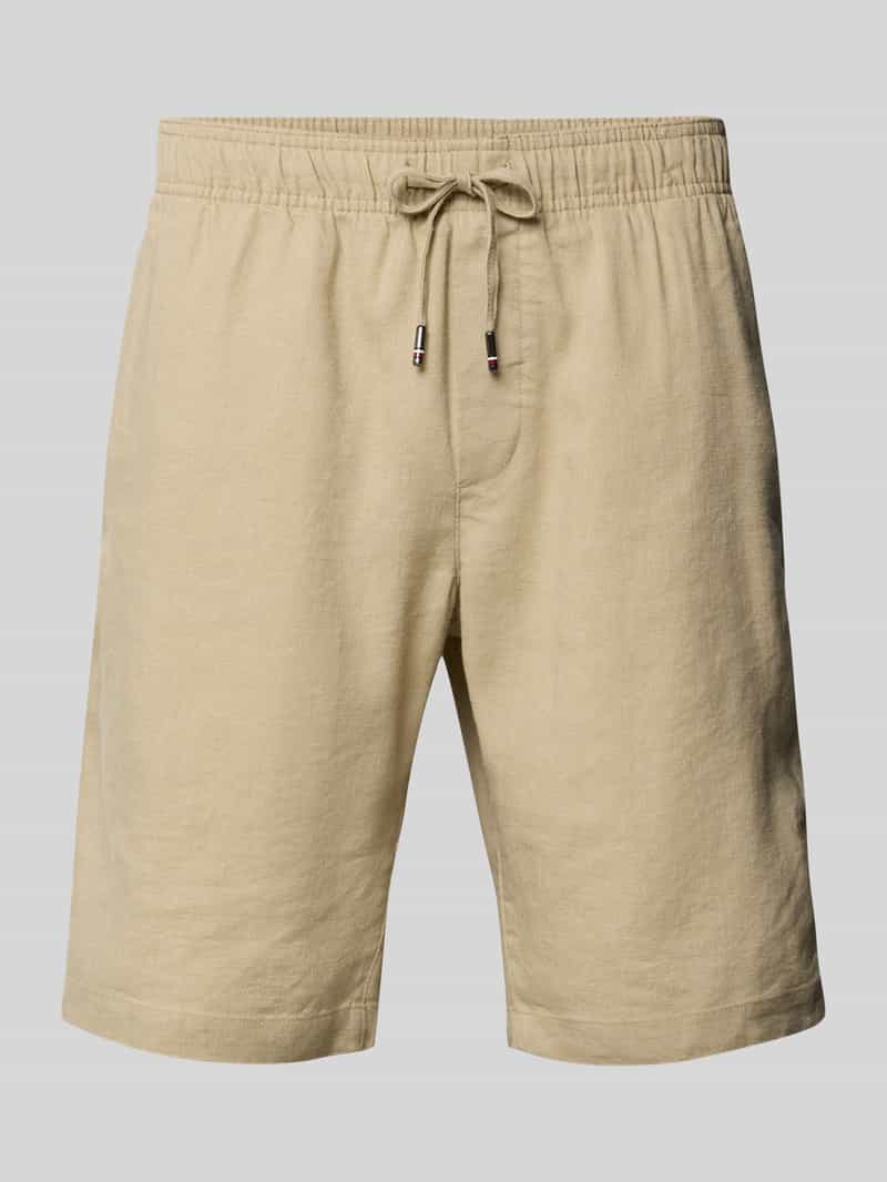 Tommy Hilfiger Korte relaxed fit broek van linnenmix