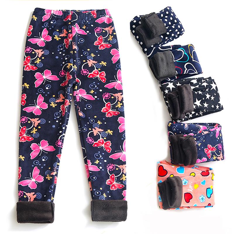 VantaGoods Meisjes Silver Fox Velvet Leggings: Bedrukte, slanke, warme broek voor herfst/winter 150 cm
