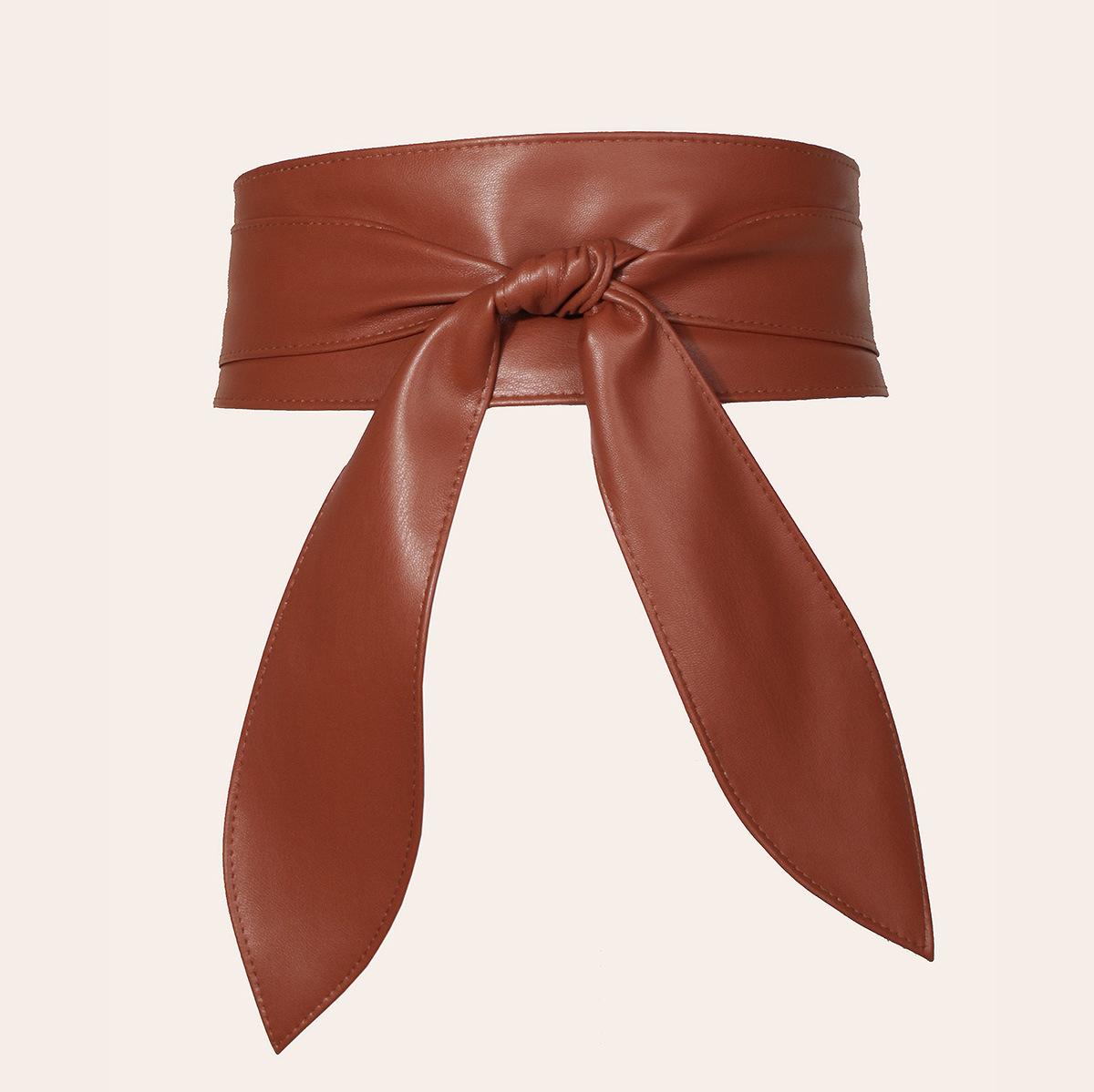 CrossCart Elegante brede tailleriem voor dames met zacht, veelzijdig striklint - extra lang en geknoopt ontwerp